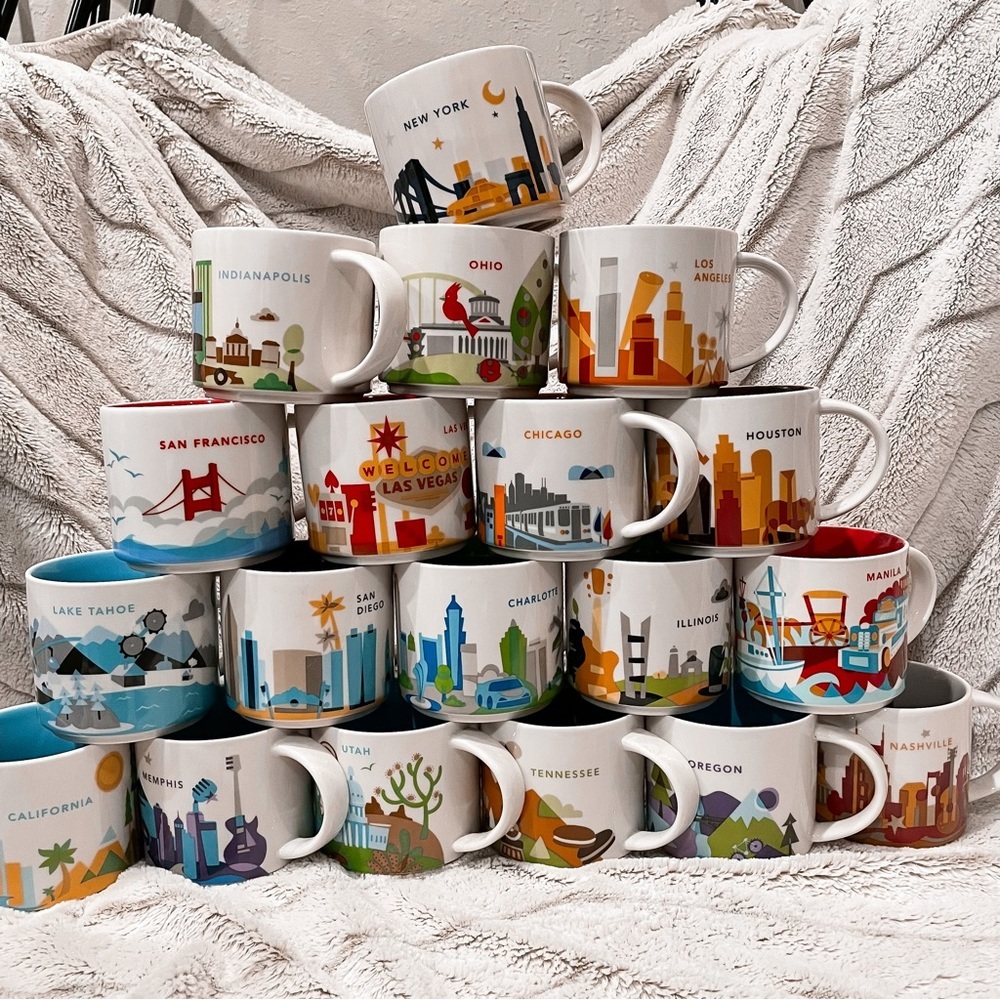 Starbucks “You are Here” 14 oz Mugs